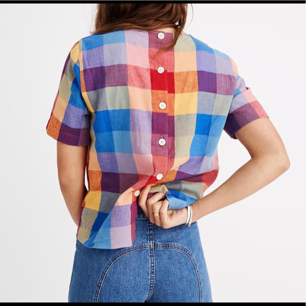 Madewell Gingham Button Back Shirt